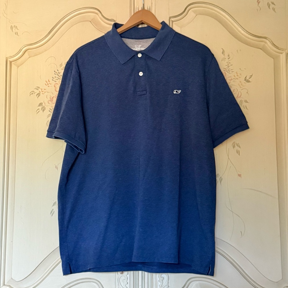 Vineyard Vines Men’s L Edgartown Dark Blue Polo Shirt with Whale Logo - Picture 2 of 6